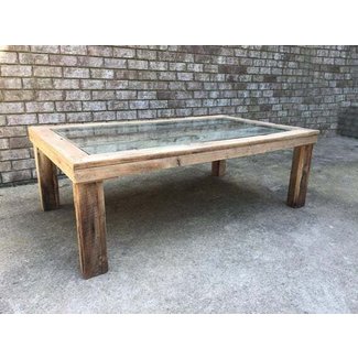 Barnwood Coffee Table with glass top. Coffee Table/Wood Coffee Table/Farmhouse Table/Rustic Table/Rustic Farmhouse Table/Living room Table. Family Room Coffee Table