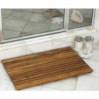 Bathroom and Shower African Teak Wood Mats - Tropical ...