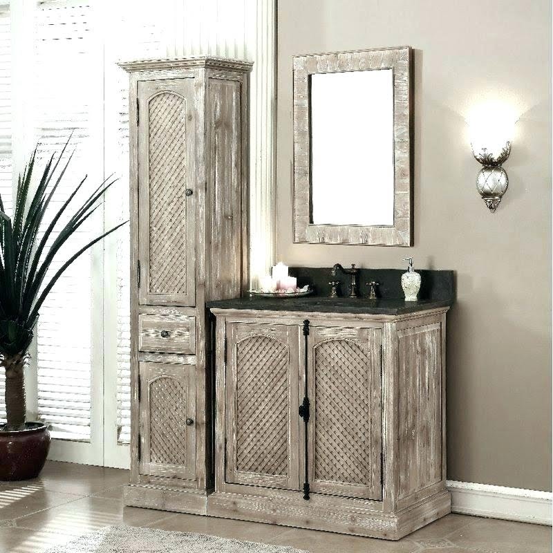 Bathroom Vanity And Linen Cabinet Combo, Double Bathroom Vanity Set With Linen Tower