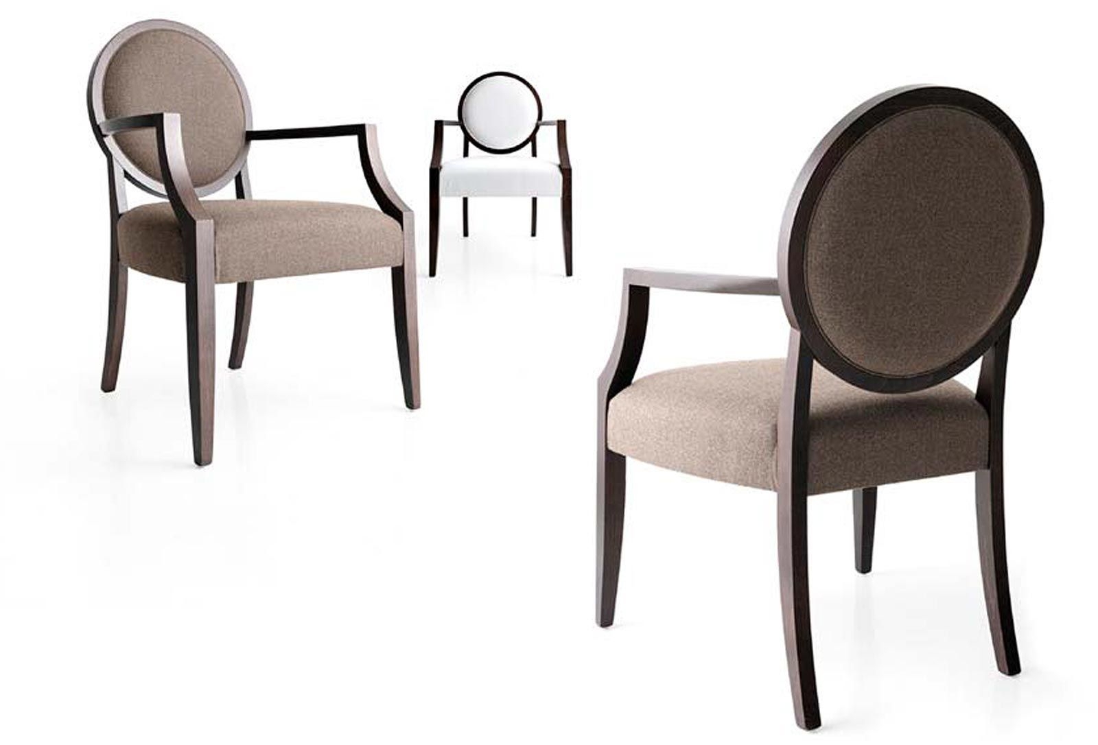 round back upholstered dining chair