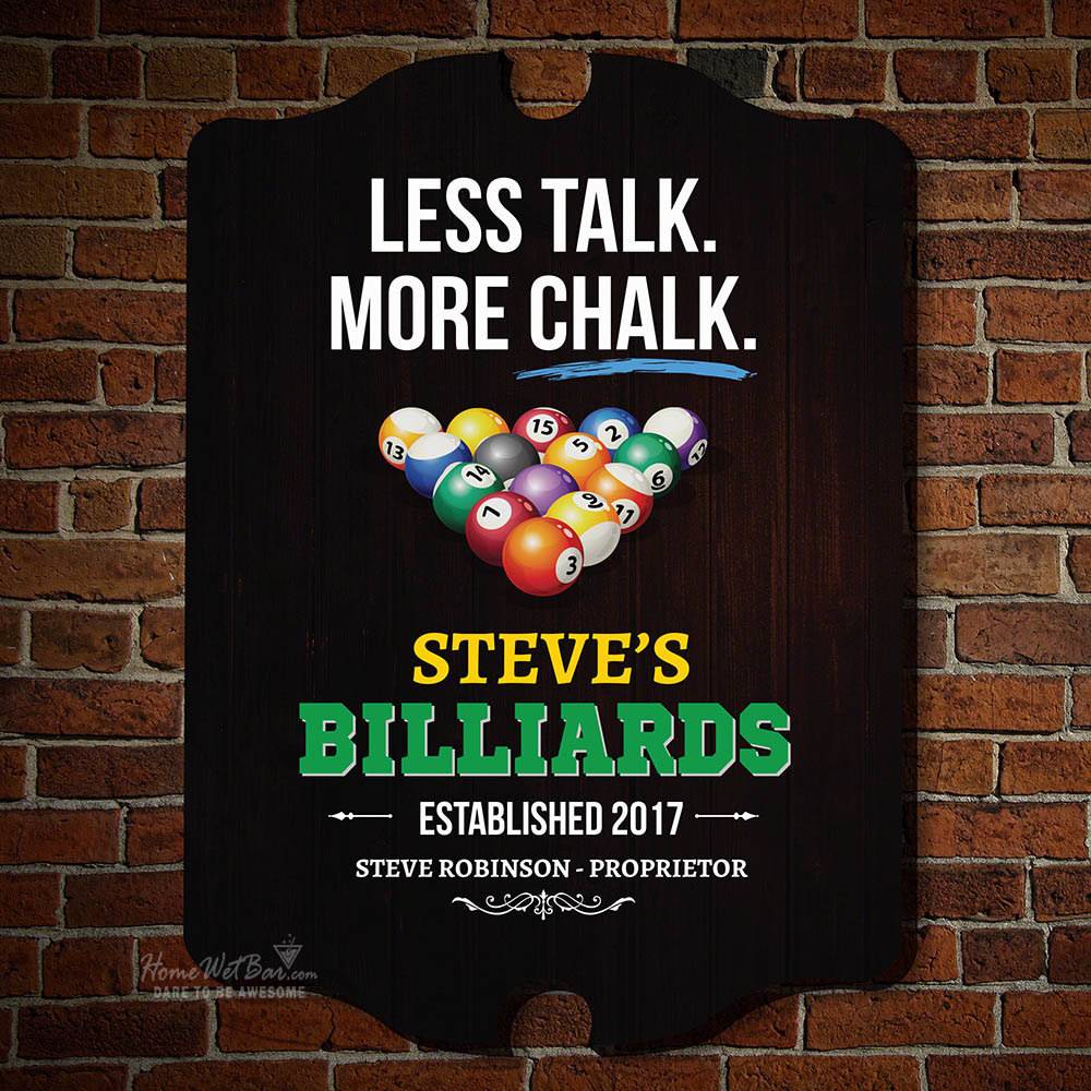 Billiards Custom Sign Wall D&eacute;cor