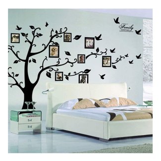 Black 3D DIY Photo Tree PVC Wall Decals Adhesive Family Wall Stickers Mural Art Home Decor
