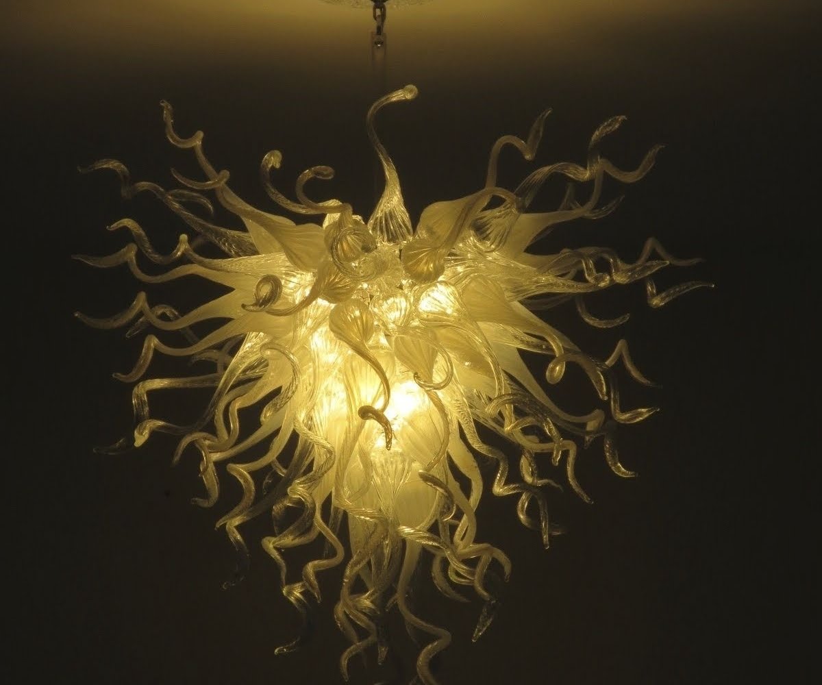 blown glass dining room lighting