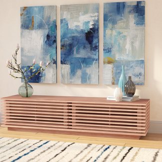 'Blue Morning' Multi-Piece Image on Wrapped Canvas