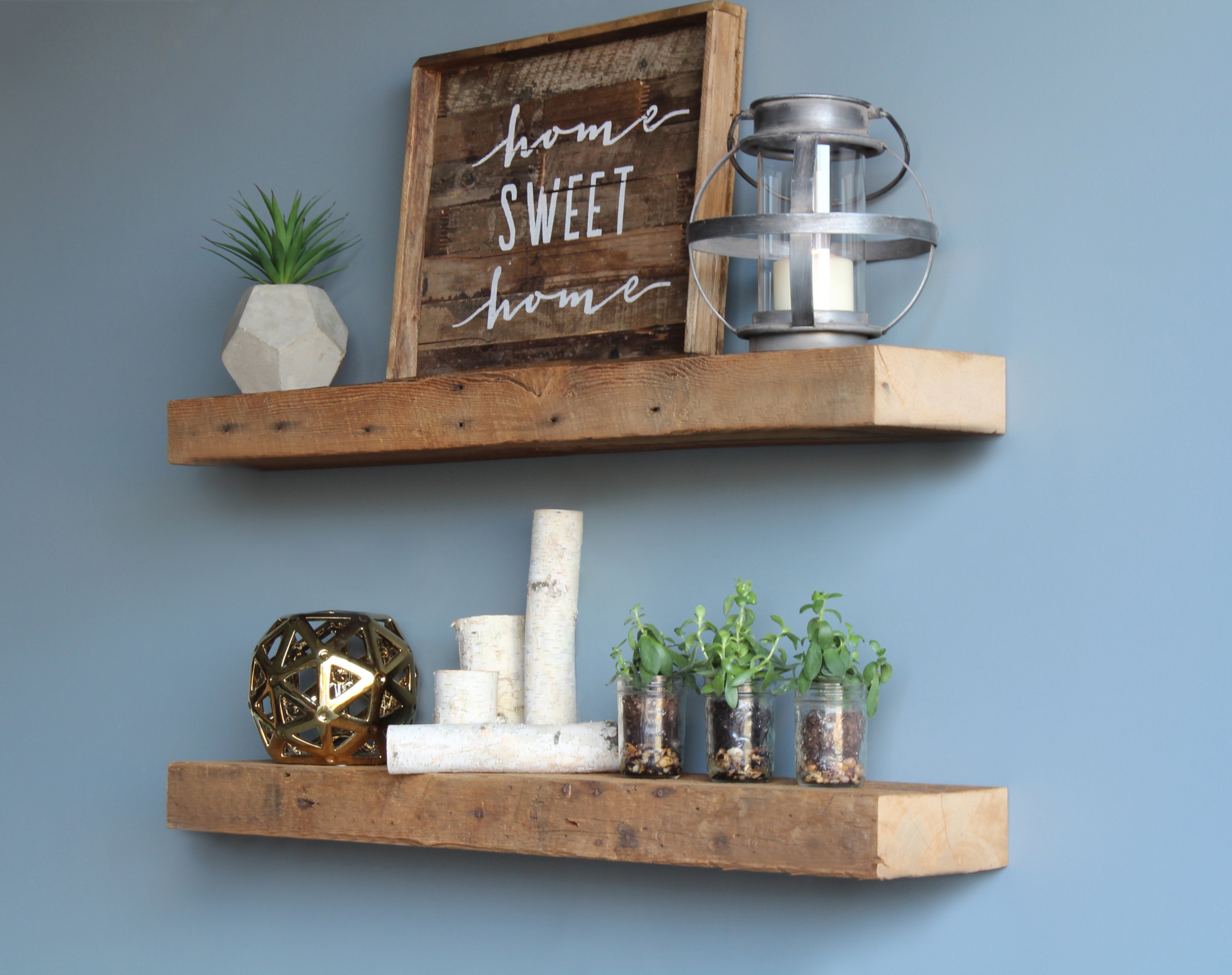 Reclaimed Wood Floating Shelves - VisualHunt