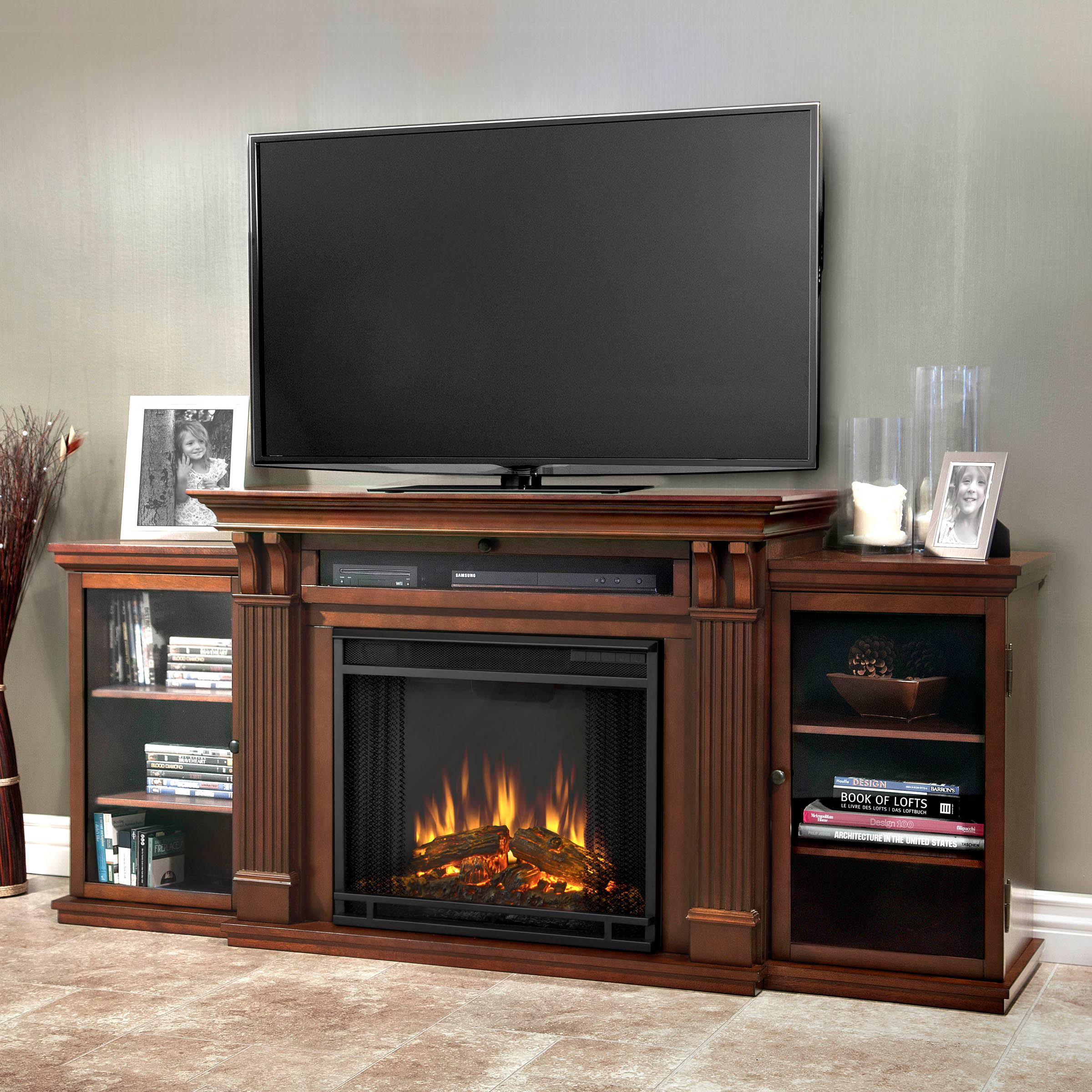 Cali TV Stand with Fireplace