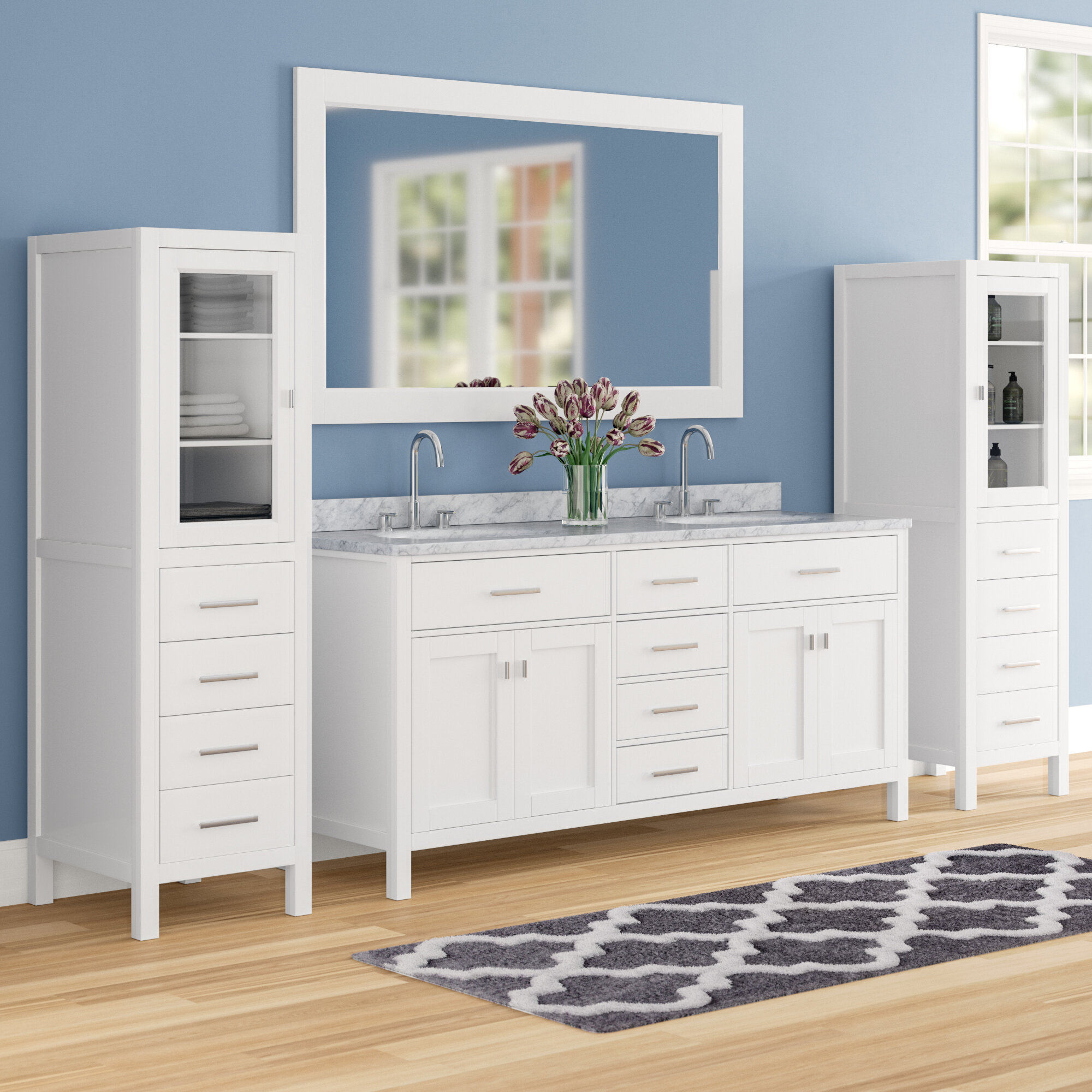 Bathroom Vanity And Linen Cabinet Combo Youll Love In 2021 Visualhunt