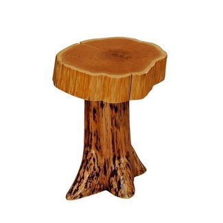 Cedar Stump End Table with Slab Top