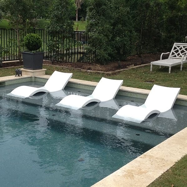 In Water Pool Lounge Chairs Visualhunt, Pool Chairs Loungers