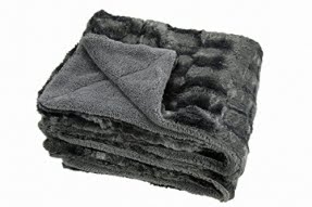 Chanasya Super Soft Fuzzy Fur Elegant Faux Fur Rectangular Embossed Pattern with Fluffy Plush Sherpa Cozy Warm Microfiber Throw Blanket