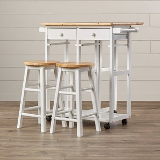 Charity 3 Piece Kitchen Island Set