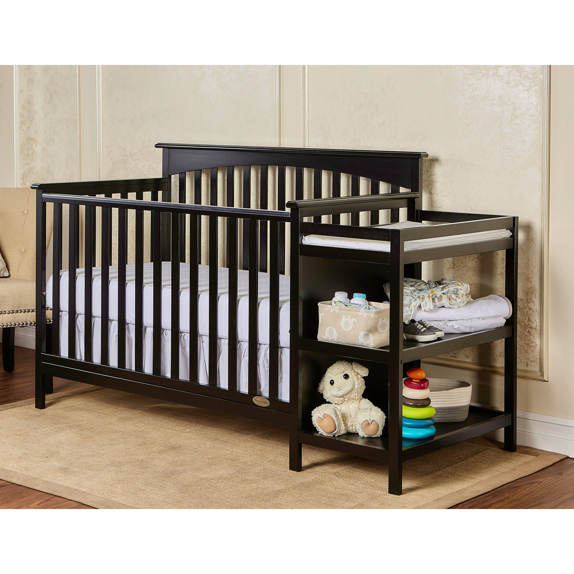 convertible crib and changing table set
