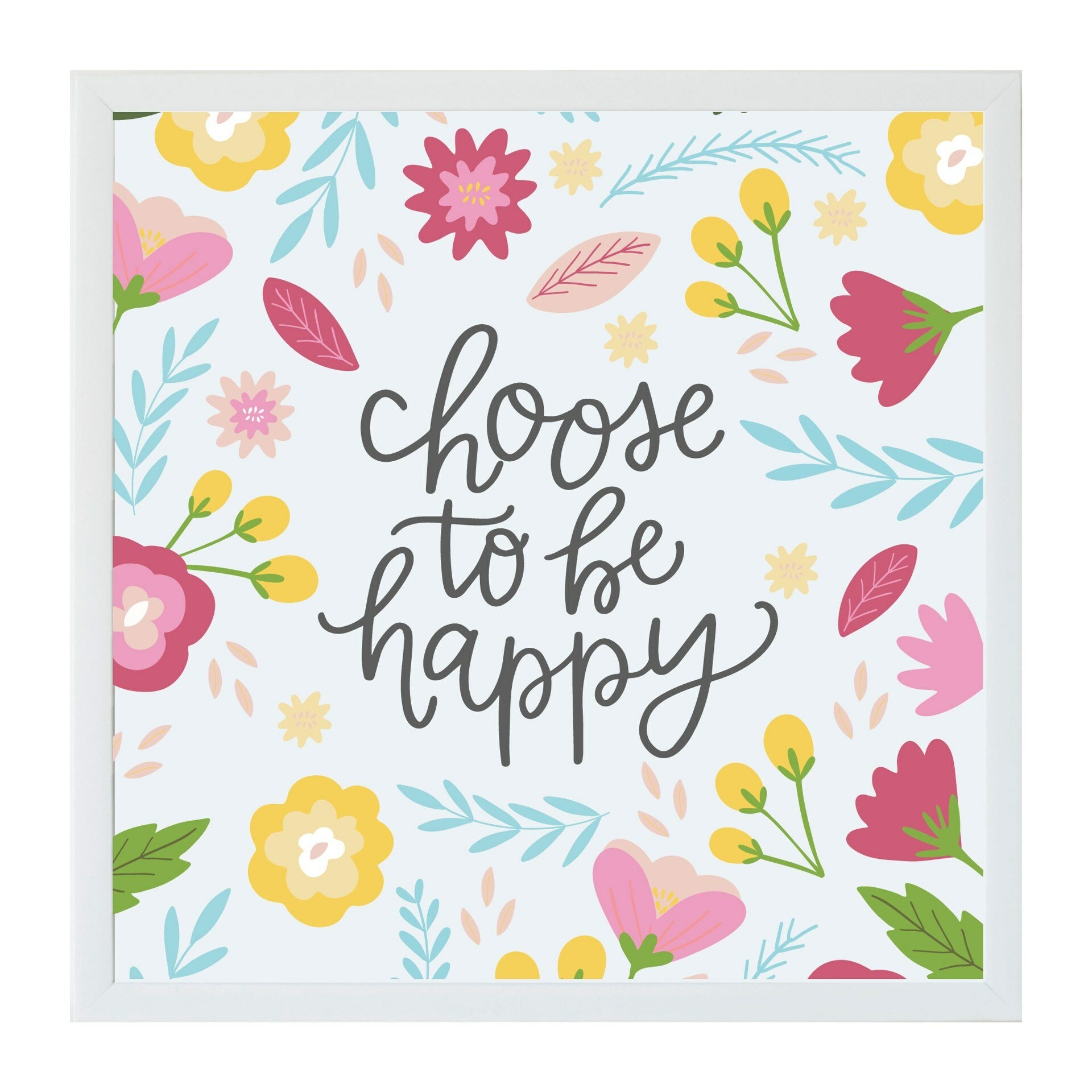 Choose to Be Happy Wall Mounted Magnetic Board