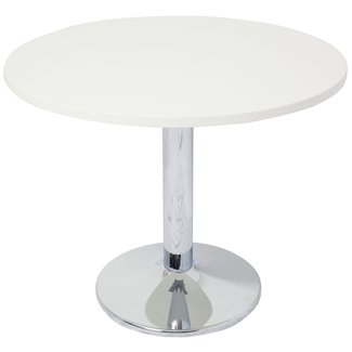 Chrome Base Round Meeting Table | Office Stock