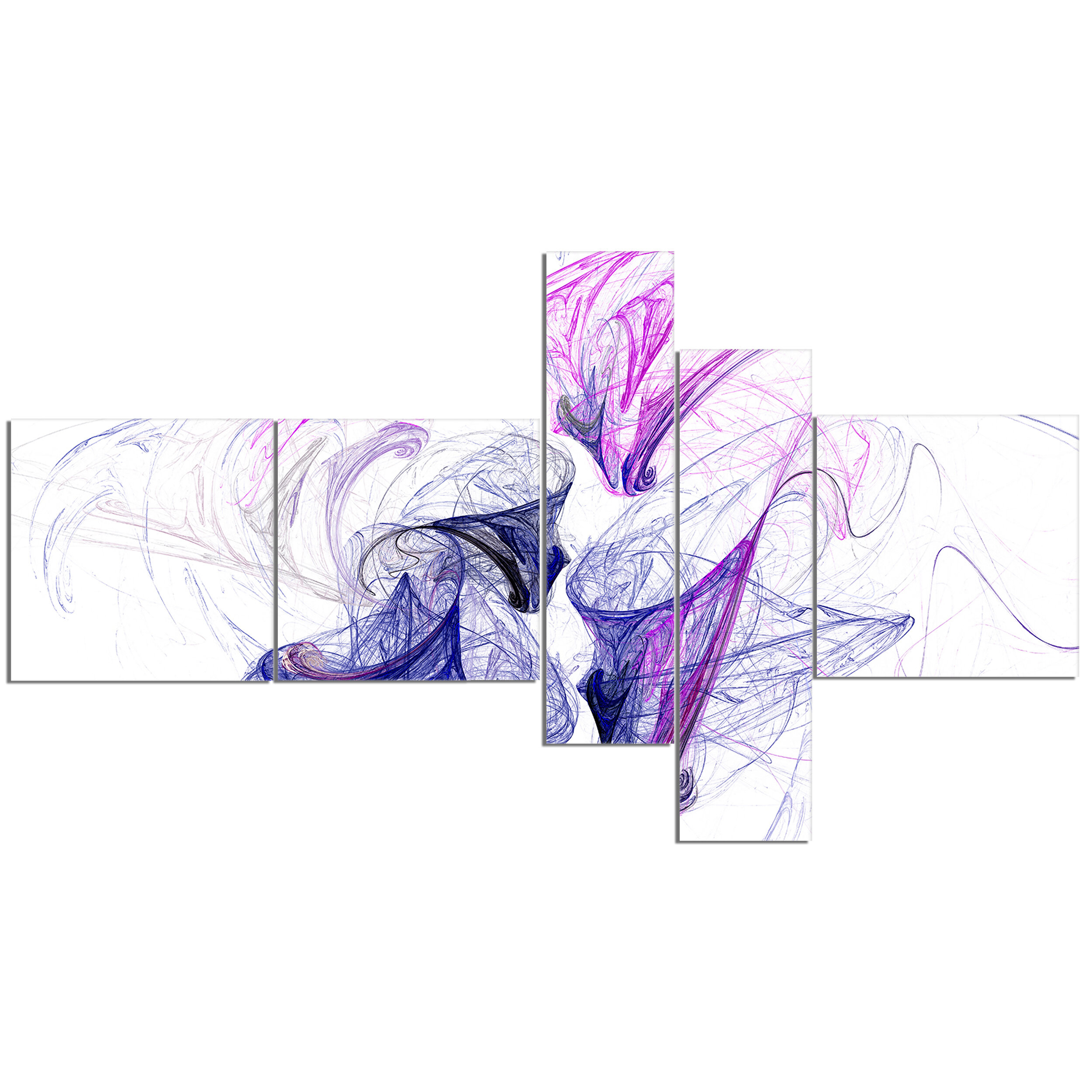 'Colored Smoke Purple' Graphic Art Print Multi-Piece Image on Canvas