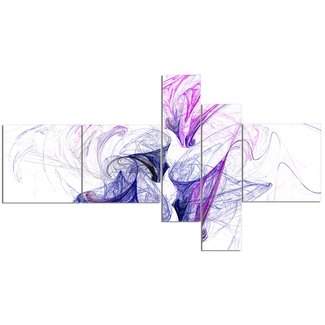 'Colored Smoke Purple' Graphic Art Print Multi-Piece Image on Canvas