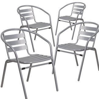 Corrales Stacking Patio Dining Chair (Set of 4)