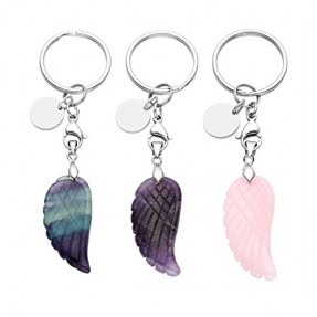 Deals Crystal Key Ring - Diffuser Key Chain - Tassel Key Ring - Fluorite Crystal - Bee