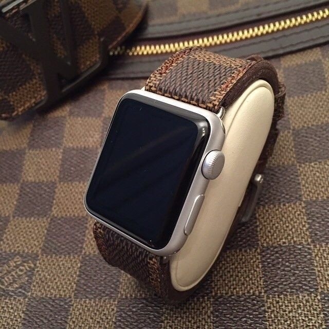 LV Apple Watch Band  Upcycled Designer Replacement Strap  Sugar Babies  Childrens BoutiqueMegs Shoppe