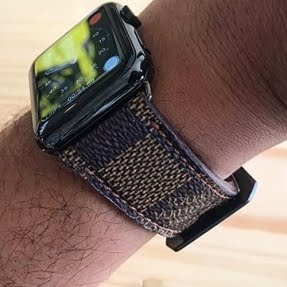 Louis vuitton apple on sale watch band black