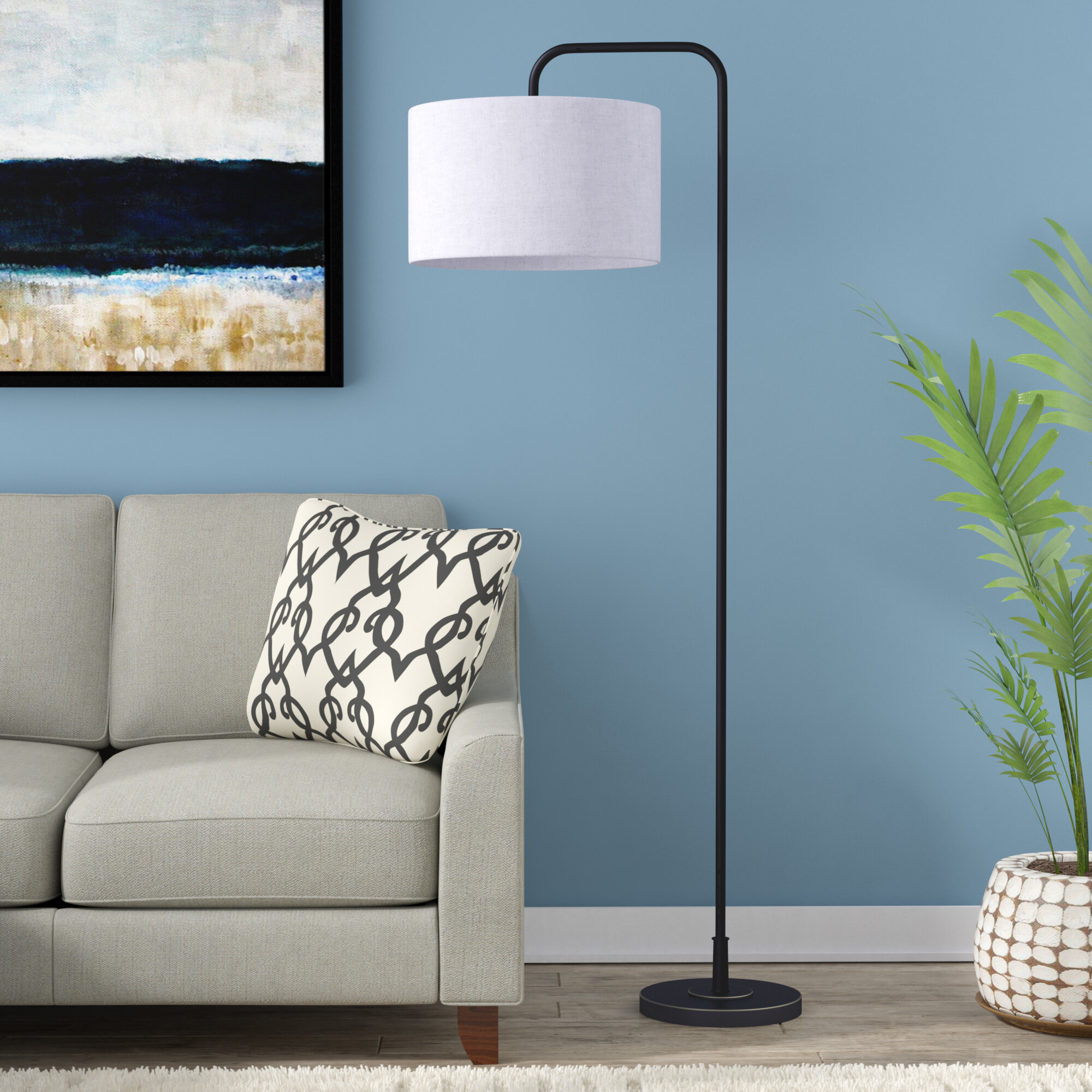 Dale 63.75" Arched/Arc Floor Lamp