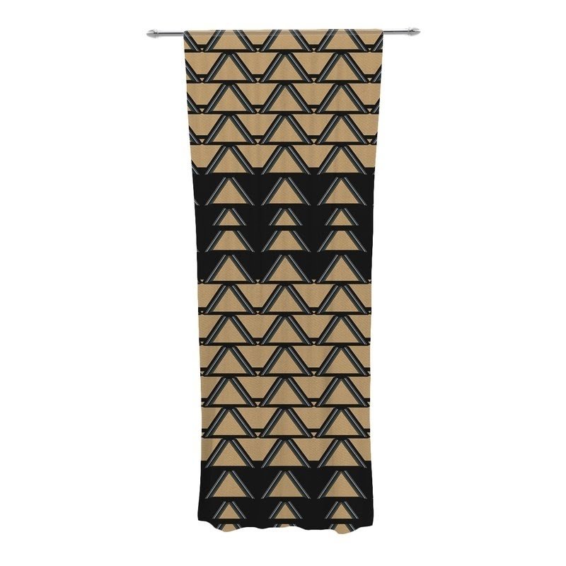 Deco Angles Geometric Sheer Rod Pocket Curtain Panels (Set of 2)