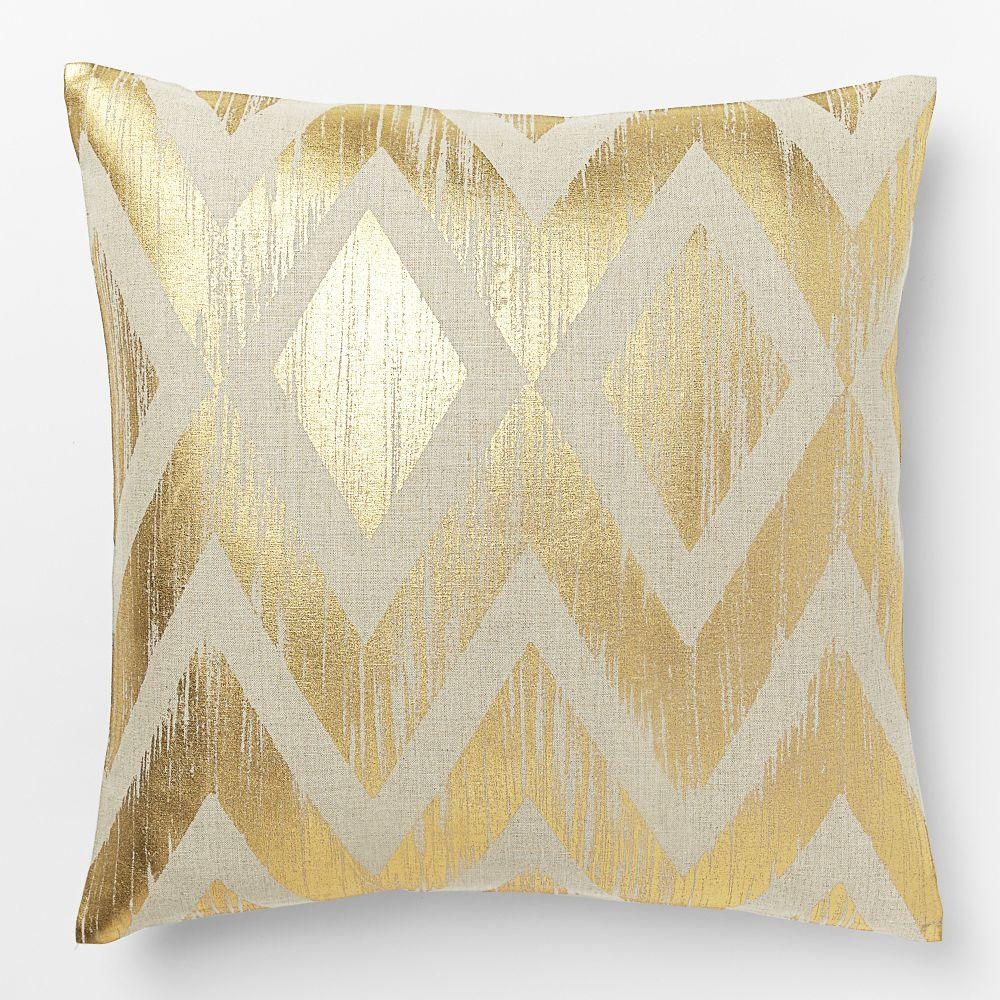 Decorative Chevron Pillow - Gold : Target