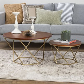 Dunavant Wood 2 Piece Coffee Table Set