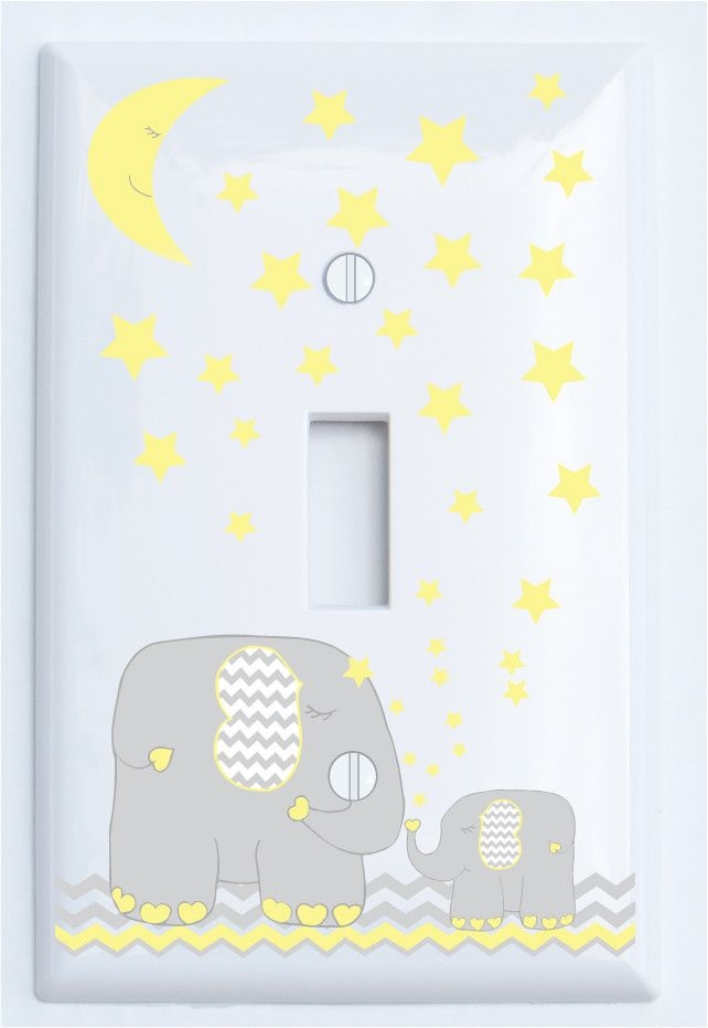 Elephant Light with Stars Switch Plate Cover