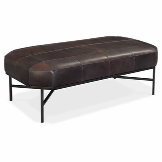Ellington Leather Cocktail Ottoman