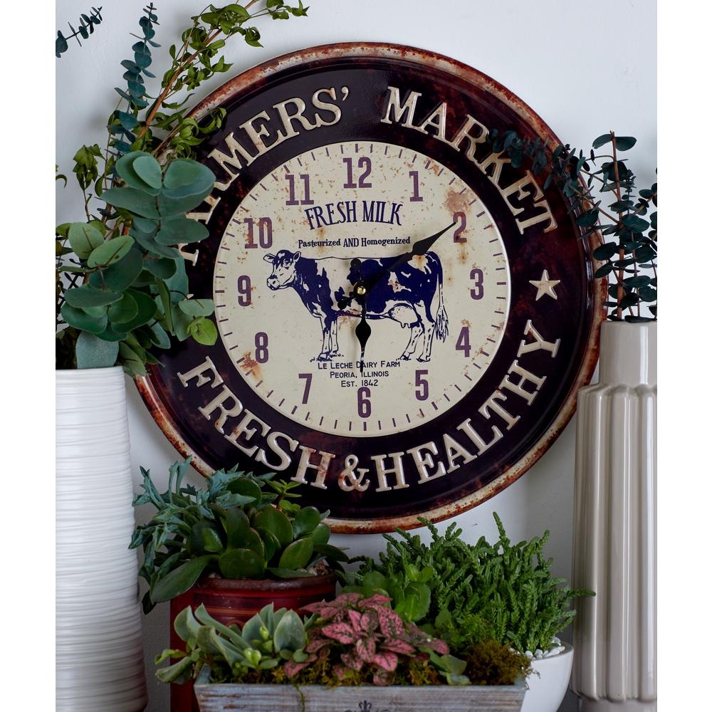 Ellport&amp;nbsp;Farmhouse Round 16&rdquo; Wall Clock