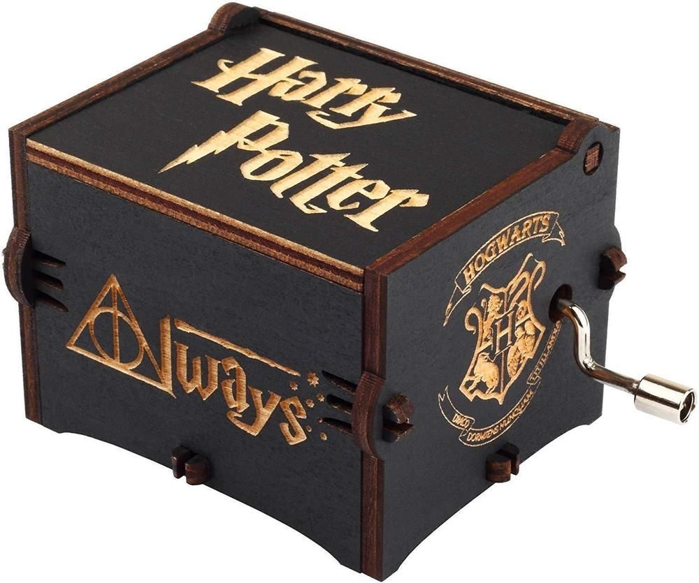 GOLD COLOUR TIN ALLOY PIANO WIND UP MUSIC BOX HARRY POTTER HEDWIGS THEME 