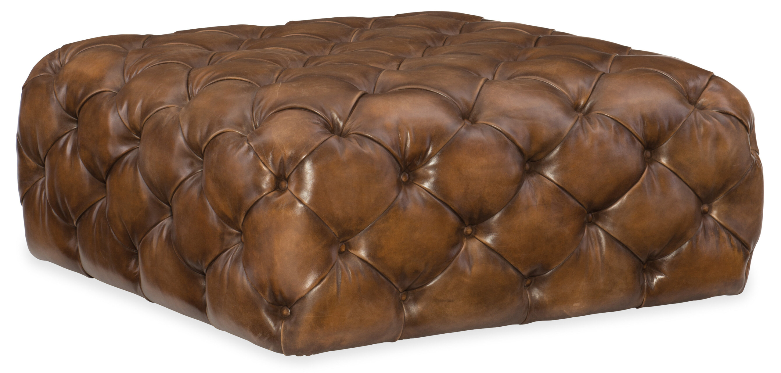 Ethan Leather Cocktail Ottoman