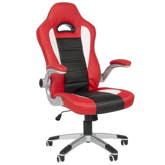 Executive Office Chair PU Leather Racing Style Bucket Desk ...