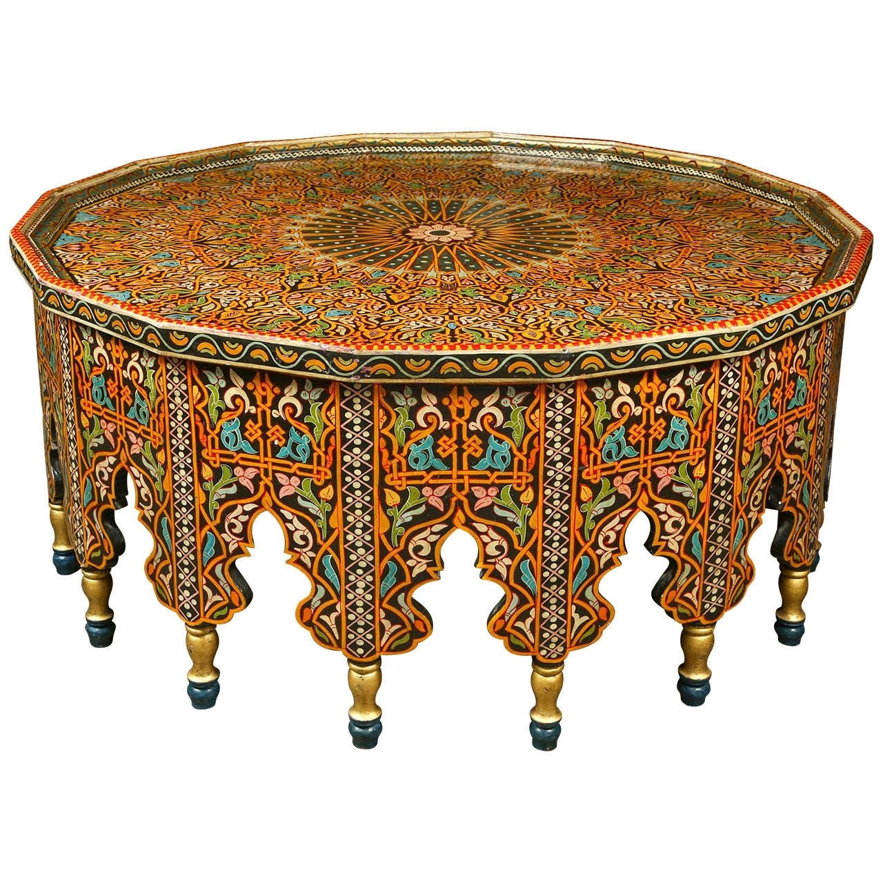 Moroccan round deals coffee table