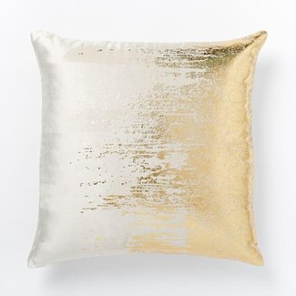 Faded Metallic Texture Pillow Cover - Gold | west elm