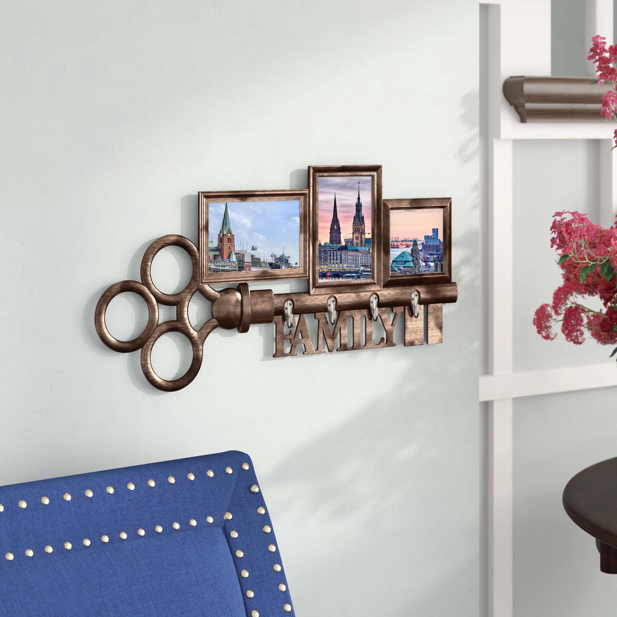 Family Keyhook Picture Frame