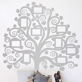 family tree wall stencil