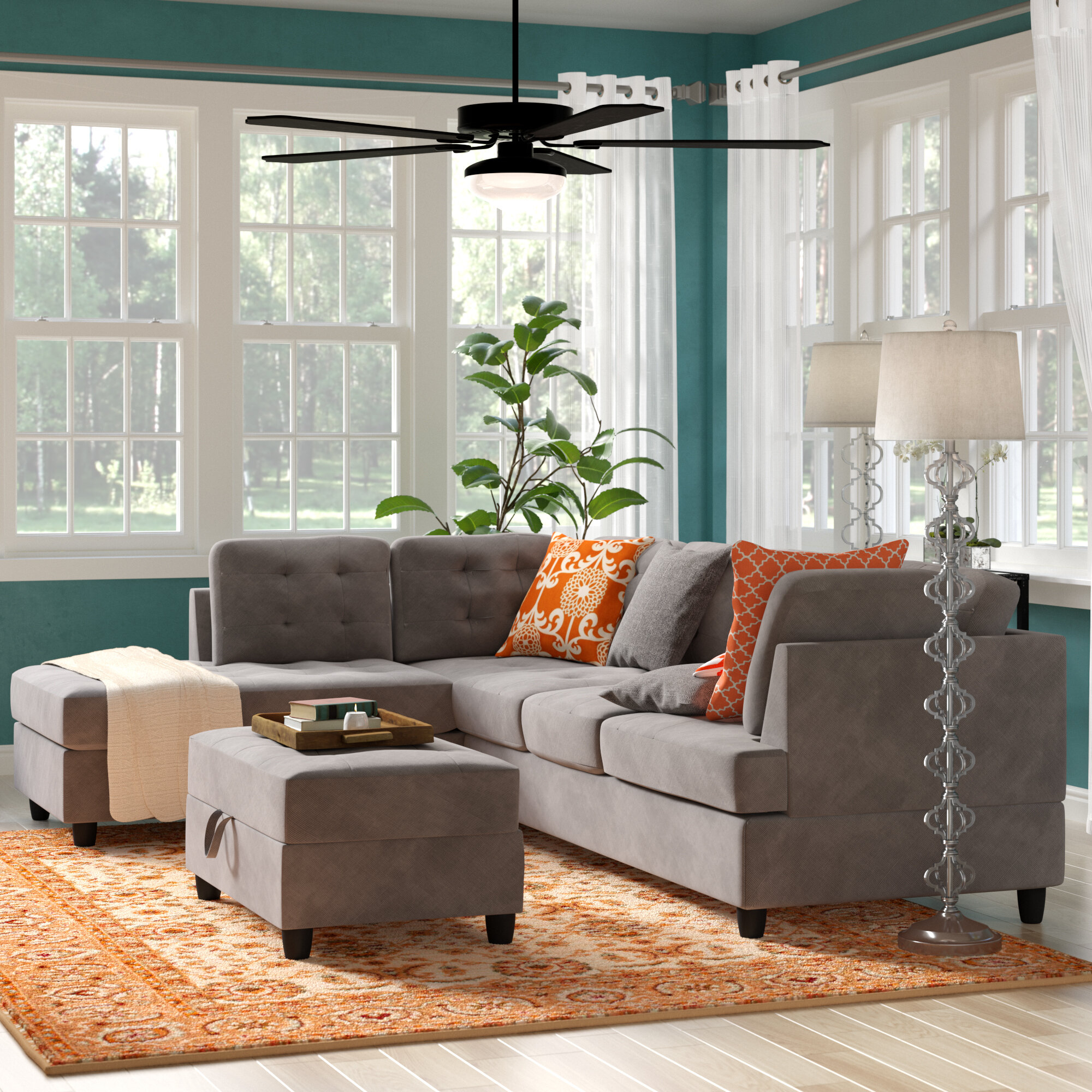 50 Gray Sectional With Ottoman You Ll Love In 2020 Visual Hunt   Feagin Sectional With Ottoman 