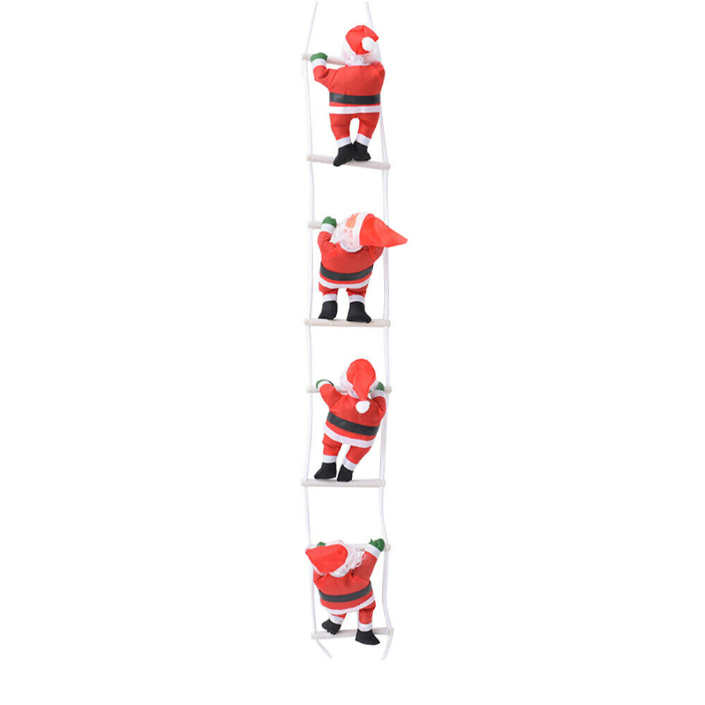 FEOYA Santa Claus Ladder Home Hanging Ornament Furnish and Decorate Table Decor Birthday Present