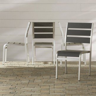 Galicia Stacking Patio Dining Chair (Set of 4)