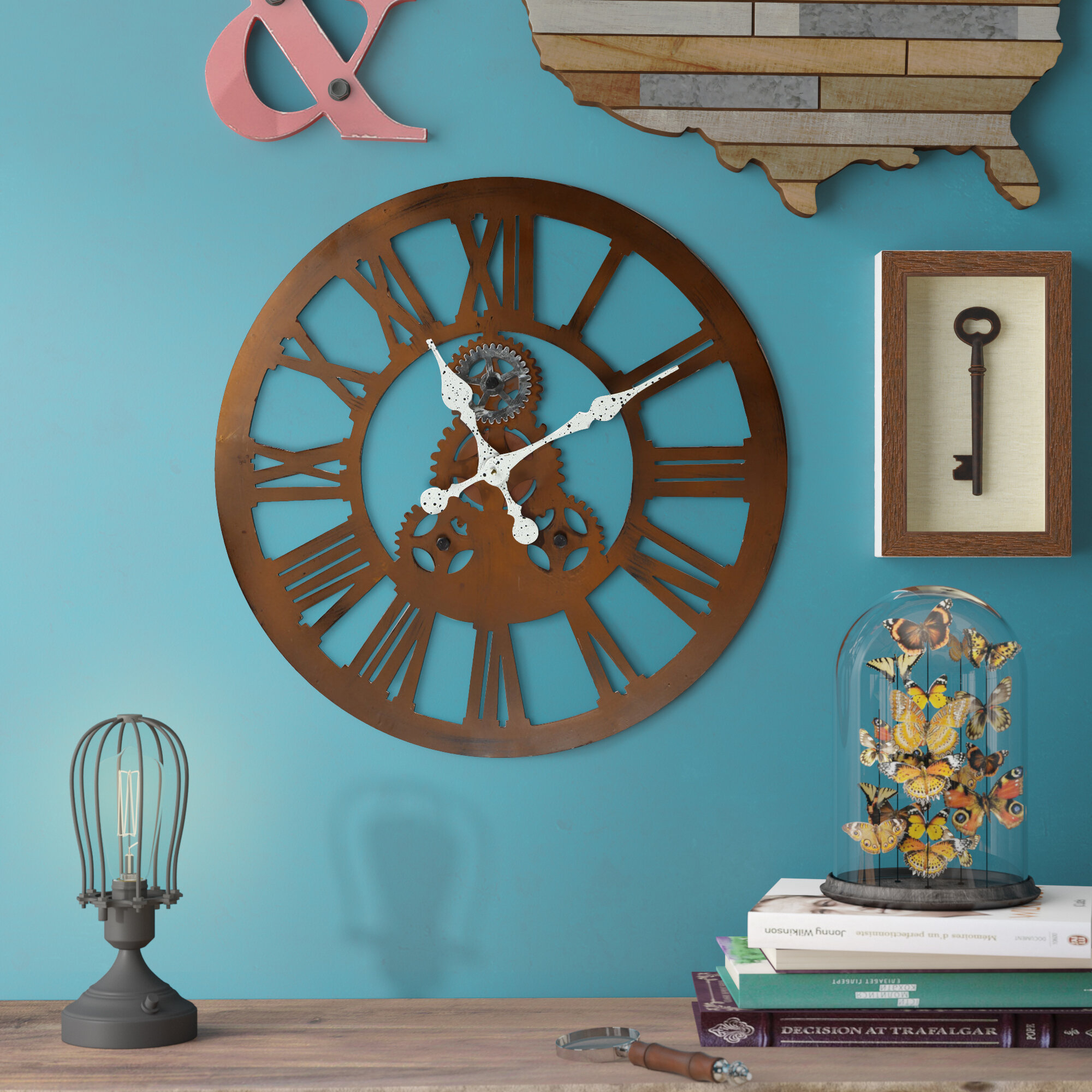 Decorative Outdoor Clock And Thermometer Set - VisualHunt