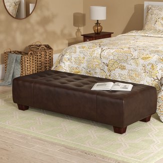 Gendron Leather Cocktail Ottoman