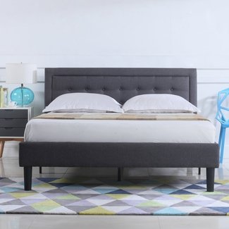Gibsonburg Low Profile Linen Upholstered Platform Bed