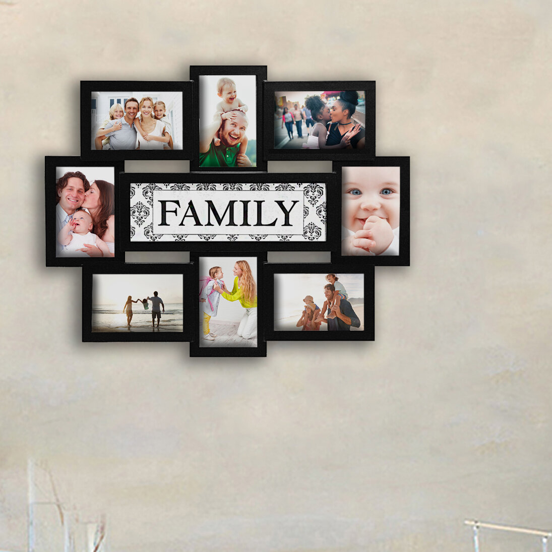 Wall Mount Decor / Family Photo Frame / Wedding Family Tree with Frame /  Collage