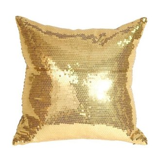 Gold Sequins Accent Pillow from Pillow Decor