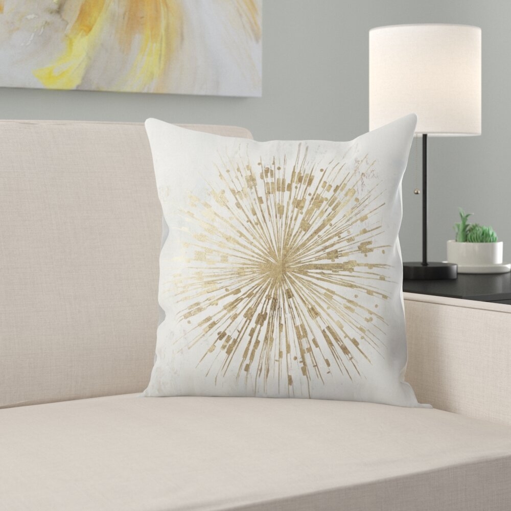 Golden Star Throw Pillow