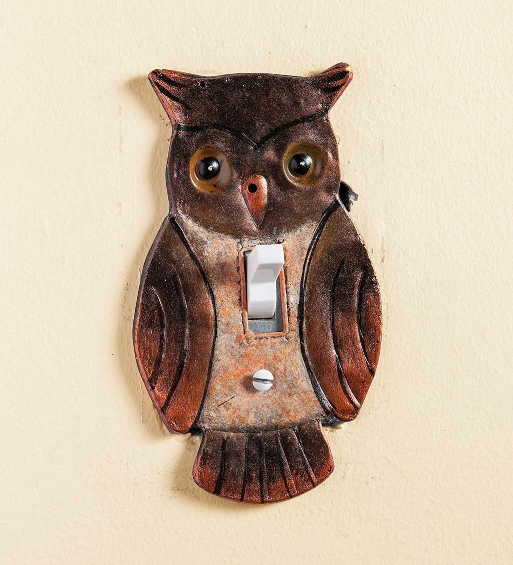 Hand-Painted Owl Cover Light Switch
