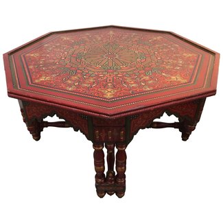 Handcrafted Hand-Painted Octagonal Moroccan Coffee Table ...