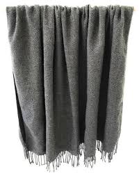 Handmade Alpaca Throw Blanket, Charcoal Gray ...